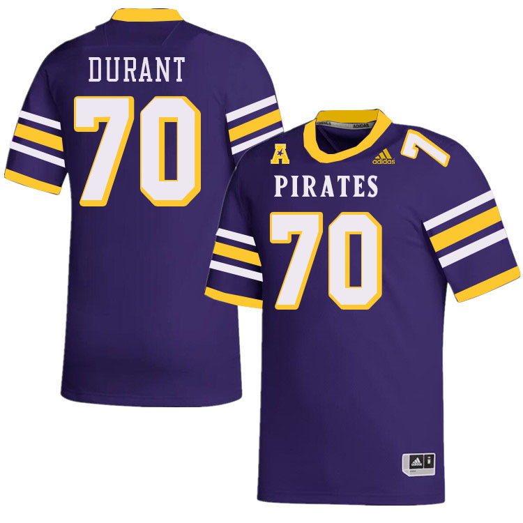 Men #70 Kameron Durant ECU Pirates College Football Jerseys Stitched-Throwback